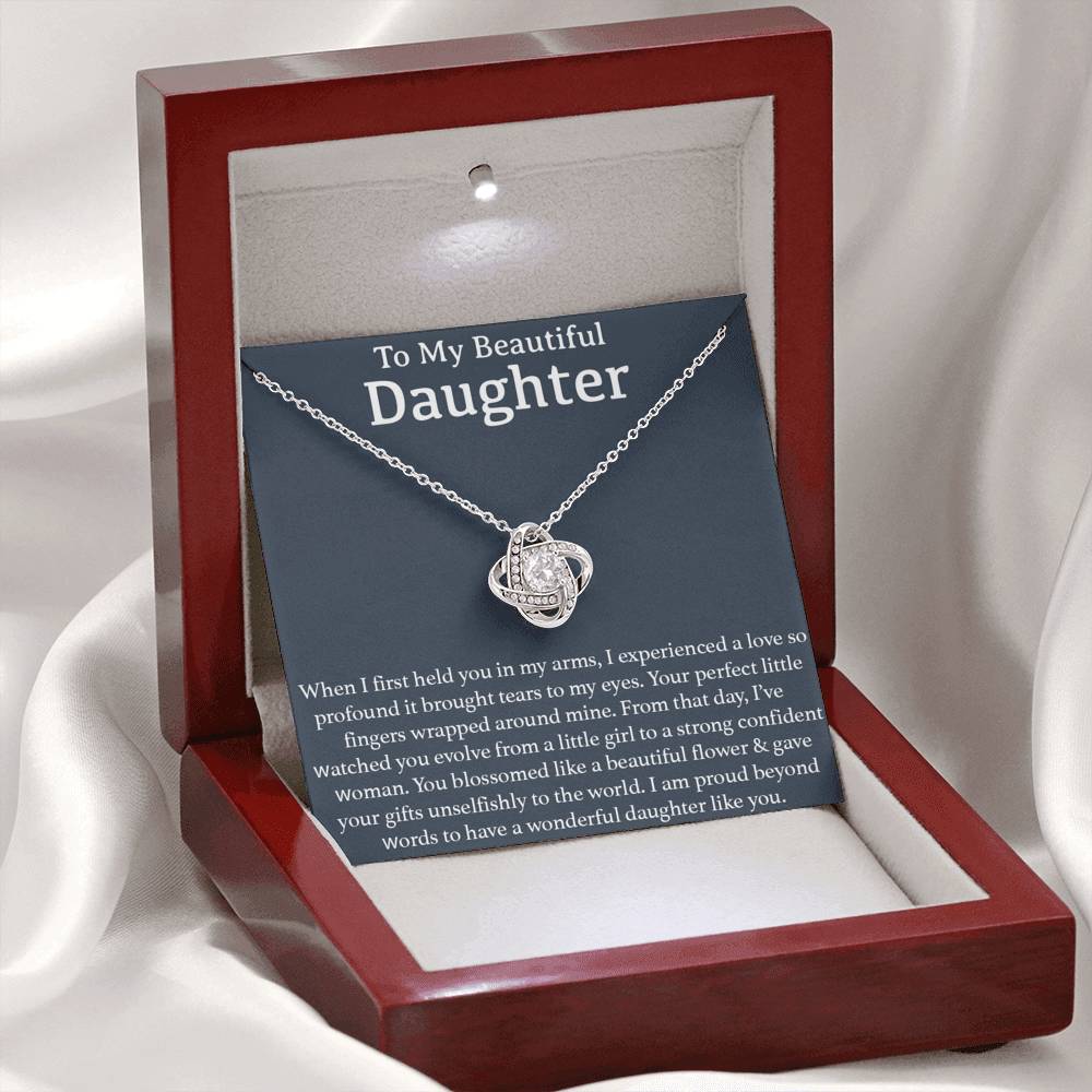 To My Beautiful Daughter Necklace, Gift for Daughter, Birthday Gift for Daughter, Mothers Day Gift for Daughter