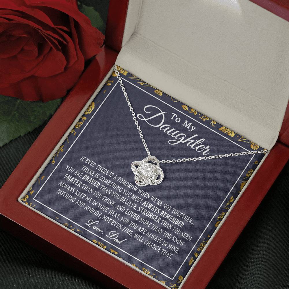 To My Daughter Necklace, Daughter Father Necklace, Daughter Gift from Dad