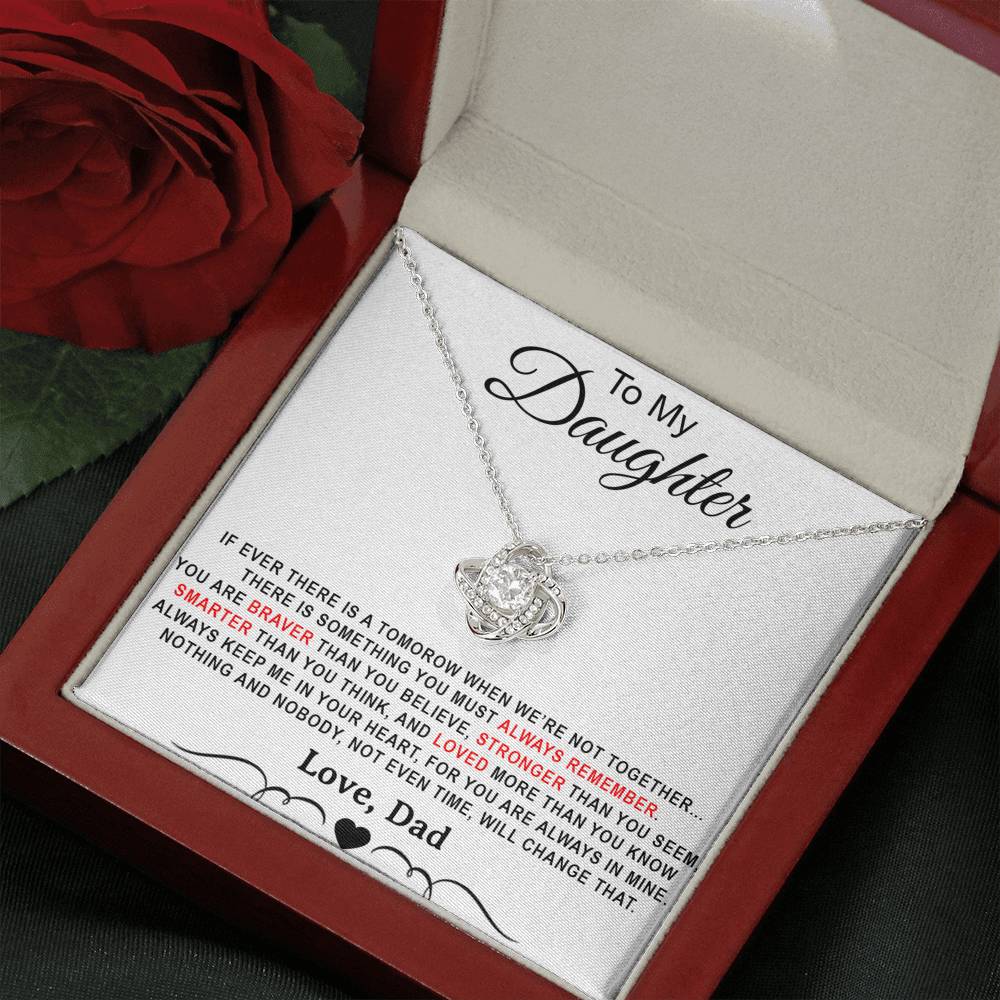To My Daughter Necklace, Daughter Father Necklace, Daughter Gift from Dad