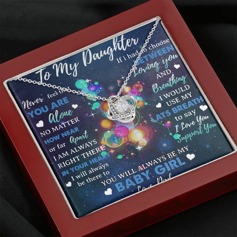 To My Daughter Necklace, Daughter Father Necklace, Daughter Gift from Dad