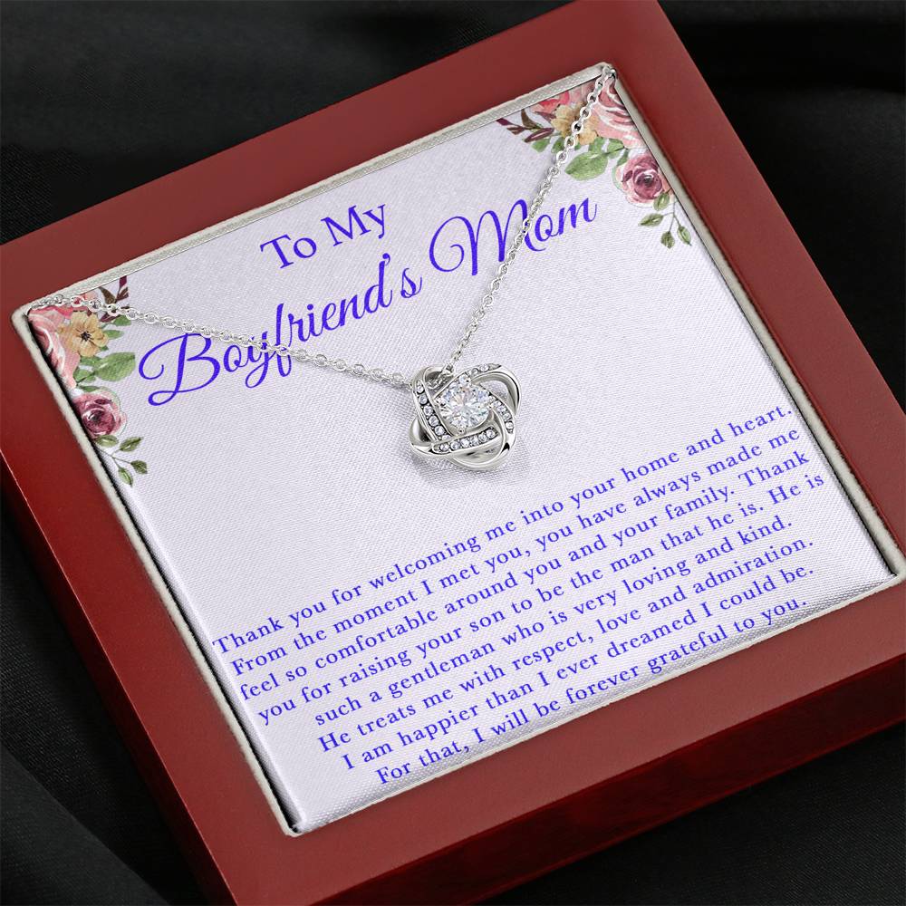 To My Boyfriend's Mom Necklace, For My Boyfriend's Mom, Birthday Gift