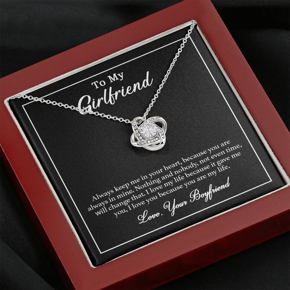 To My Girlfriend Necklace, Gift for Girlfriend, Gift for Her, Birthday Gift