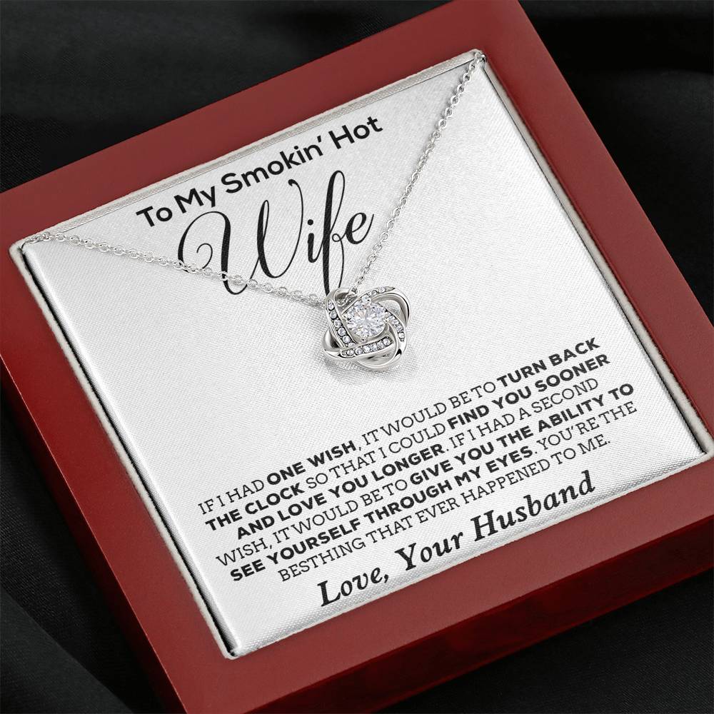 To My Smokin' Hot Wife Necklace, Birthday Necklace For Wife,Birthday Gift