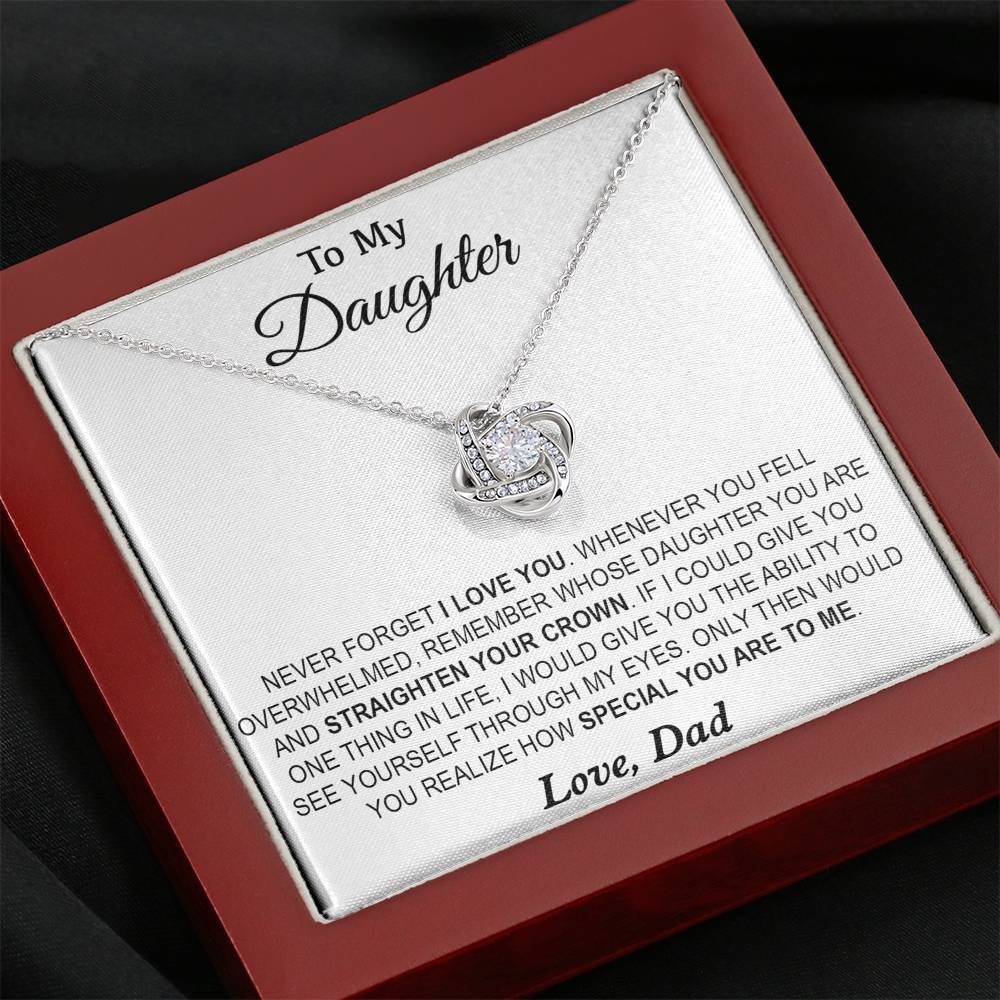 To My Daughter Necklace, Father to Daughter Gift, Birthday Gift To Daughter From Dad