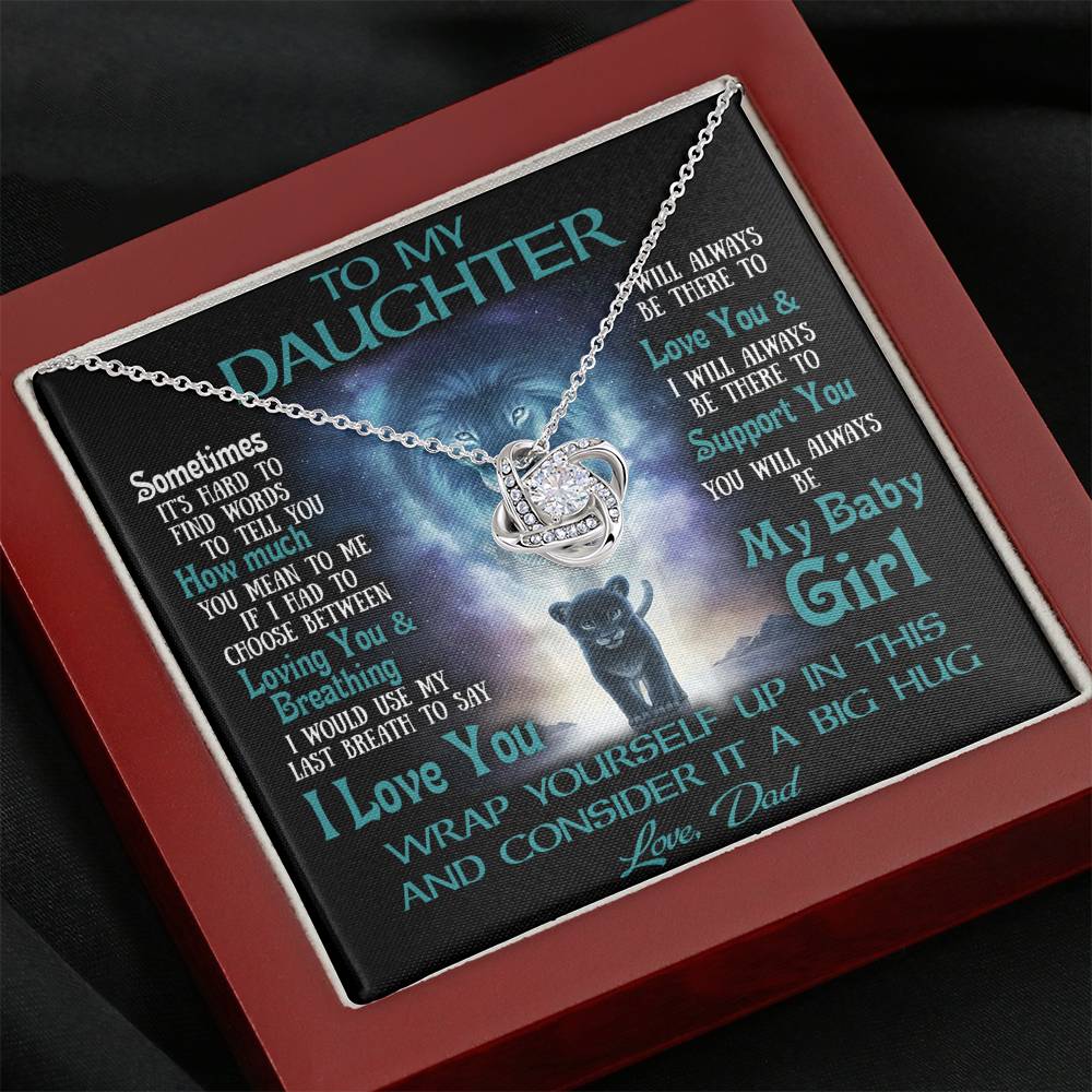 To My Daughter Necklace, Daughter Father Necklace, Daughter Gift from Dad