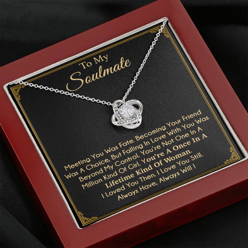 To My Soulmate Necklace Engagement Anniversary Gift for Her Birthday