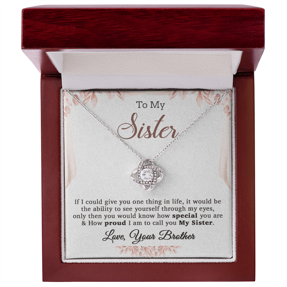 To My Sister Necklace, Brother to Sister, Birthday gift For Sister from Brother