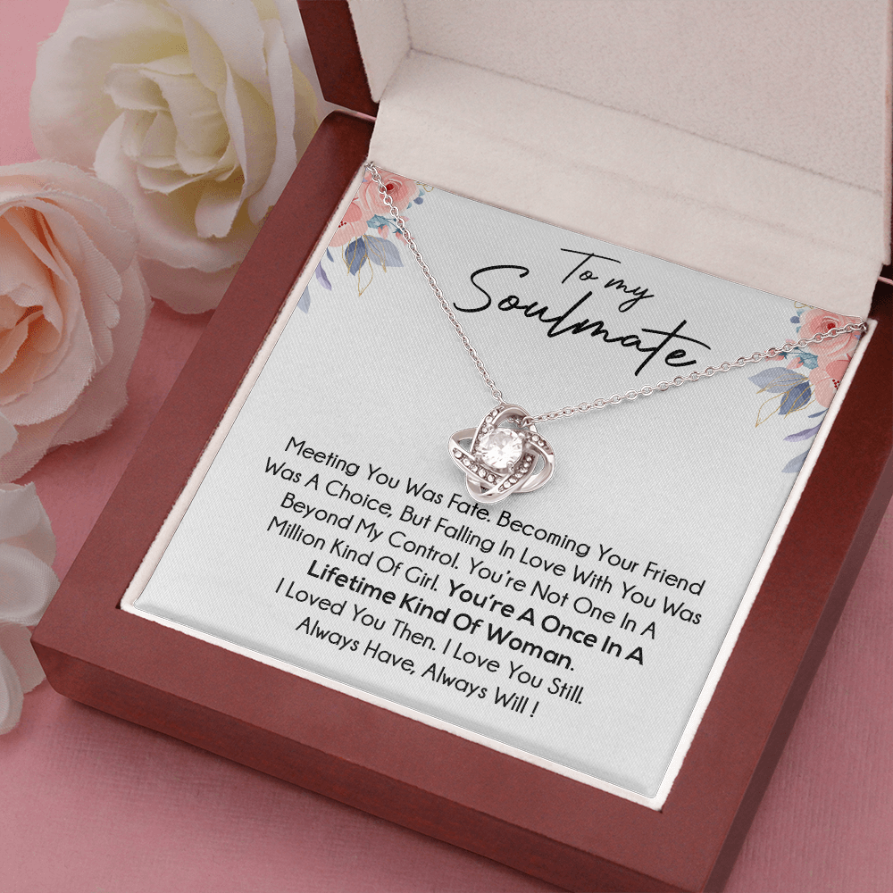 To My Soulmate Necklace Engagement Anniversary Gift for Her Birthday