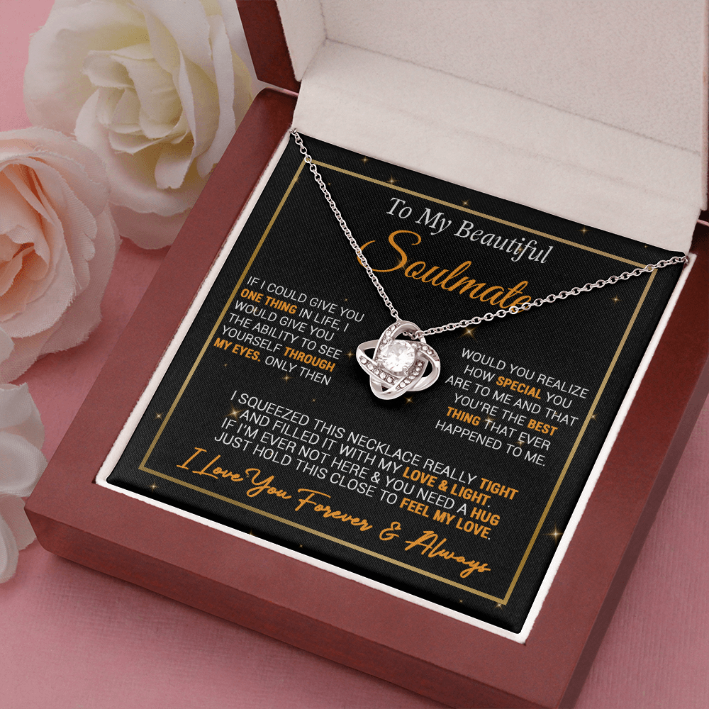 To My Soulmate Necklace Valentine Gift For Girlfriend Wife, Valentines Day