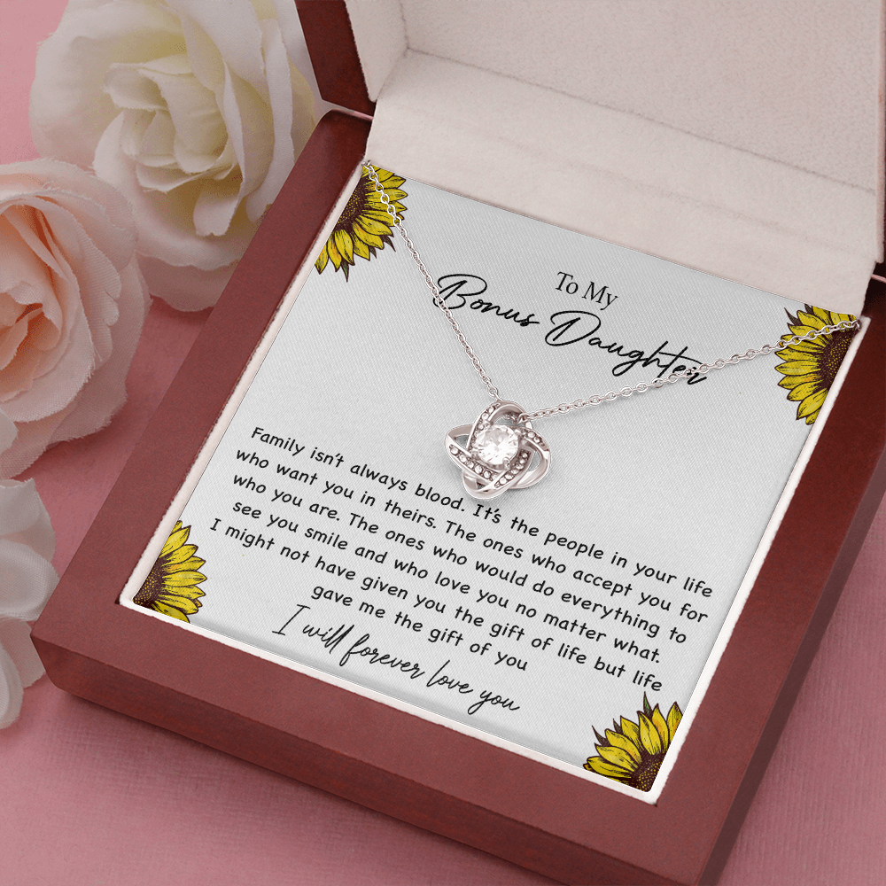 To my Bonus Daughter Necklace, Bonus Daughter, Step Daughter Gift