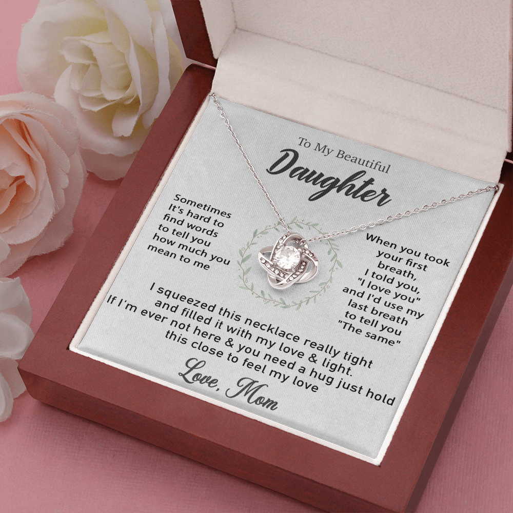 To My Daughter Necklace, Gift For Daughter From Mom, Daughter Mother Necklace