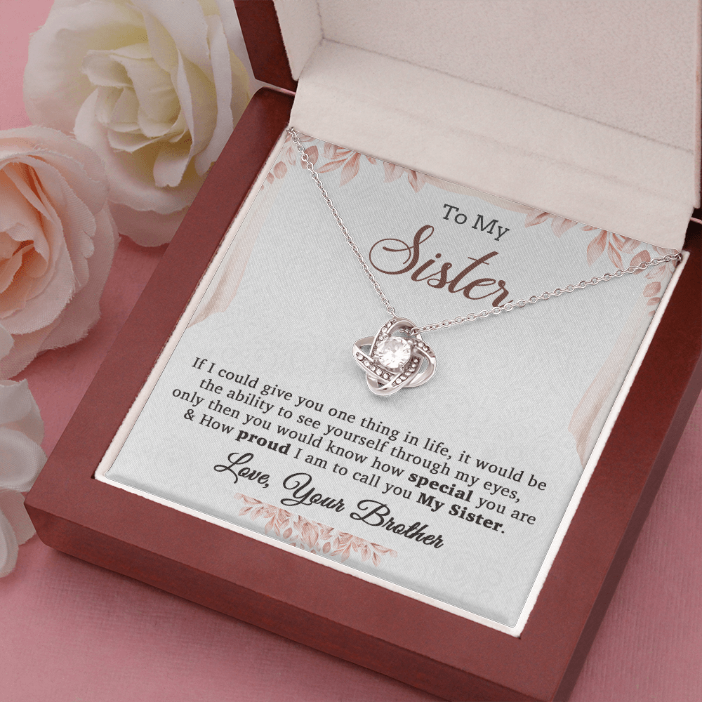 To My Sister Necklace, Brother to Sister, Birthday gift For Sister from Brother