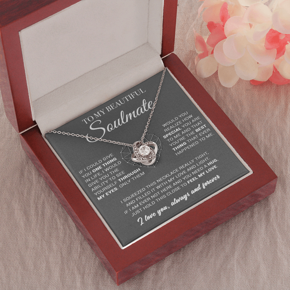 To My Soulmate Necklace, Gift For Wife Girlfriend From Husband, Birthday Gifts