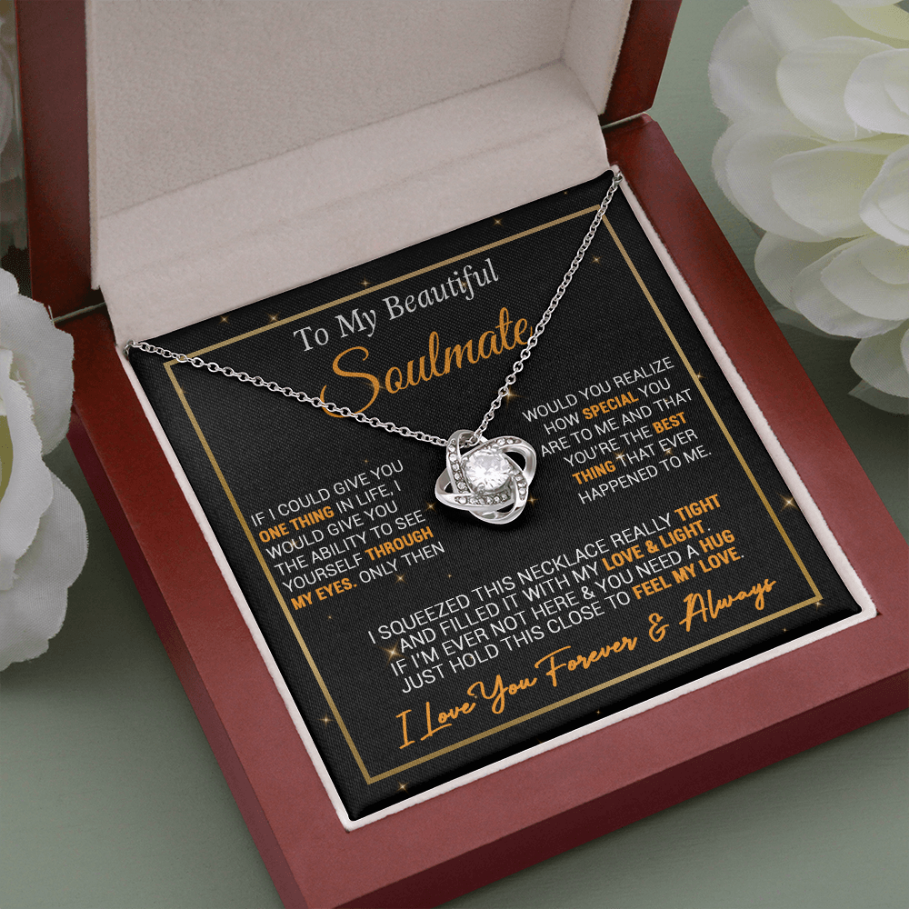 To My Soulmate Necklace Valentine Gift For Girlfriend Wife, Valentines Day