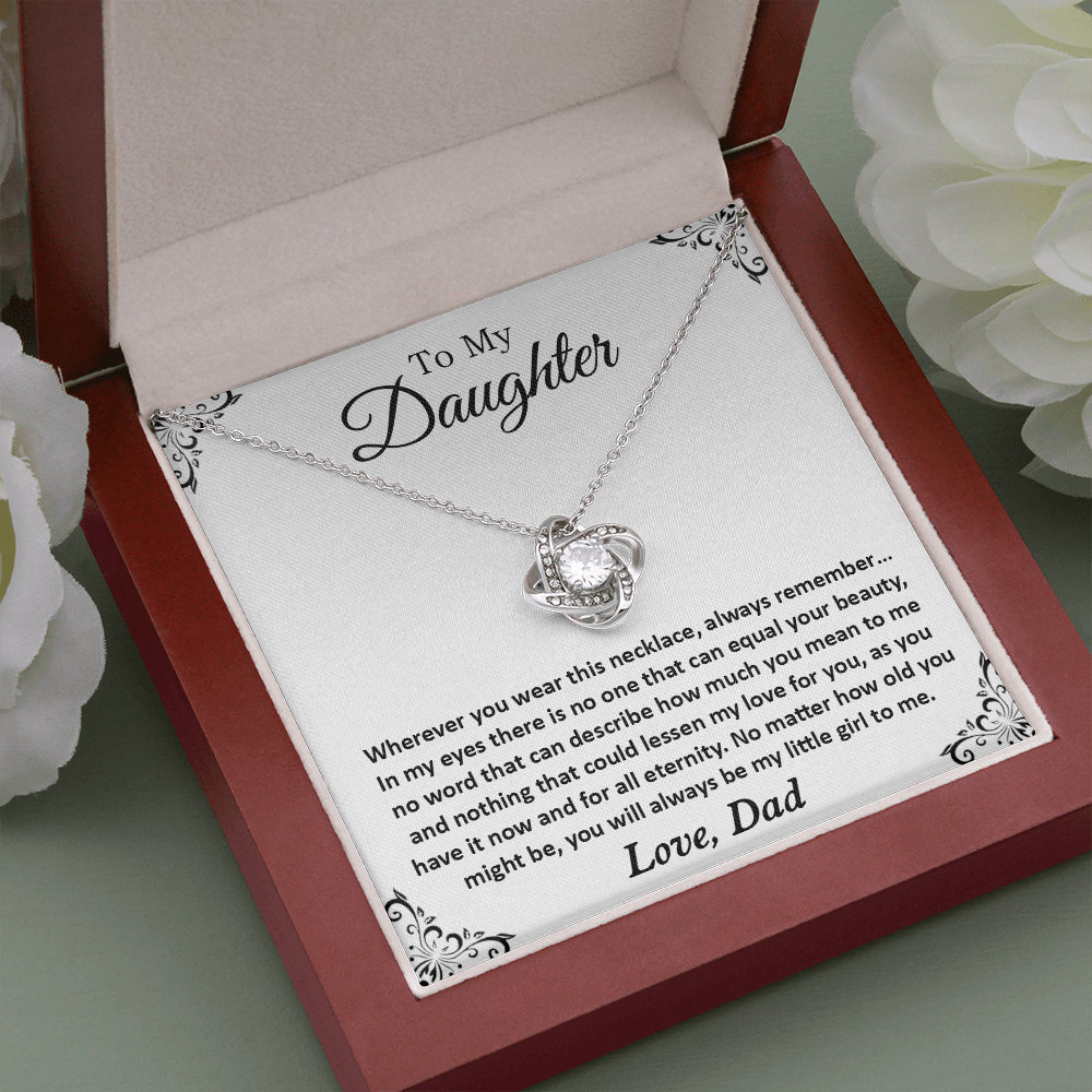 To My Daughter Necklace, Gift For Daughter From Dad, Daughter Father Necklace