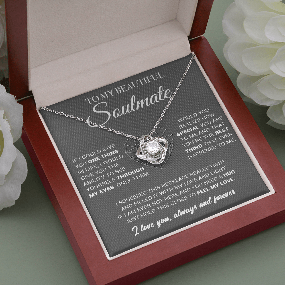 To My Soulmate Necklace, Gift For Wife Girlfriend From Husband, Birthday Gifts