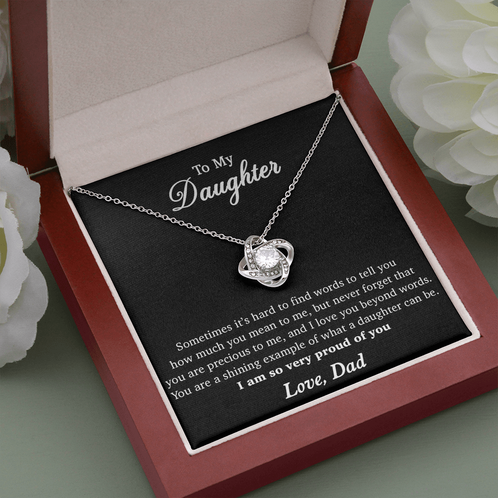 To My Daughter Necklace, Gift for Daughter from Dad, Birthday Gifts
