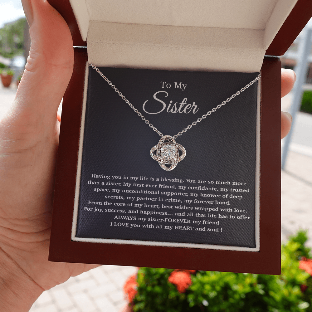 To My Sister Necklace, Birthday Gift For Little Sister, Birthday Gift