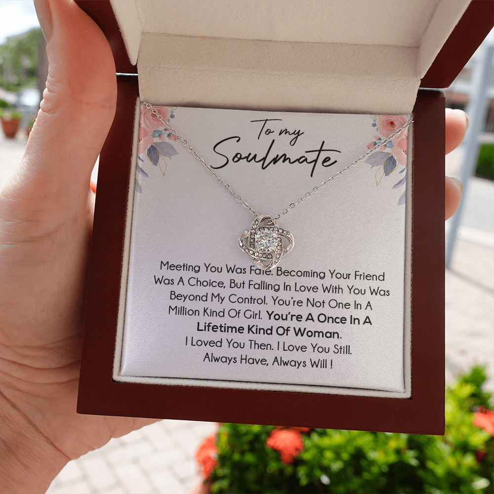 To My Soulmate Necklace Engagement Anniversary Gift for Her Birthday
